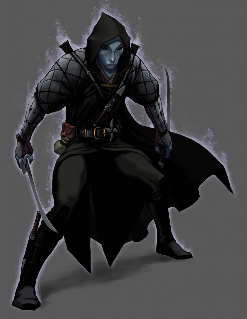 Digital sketch of a Twilight Elf Assassin from Depths of Erendorn