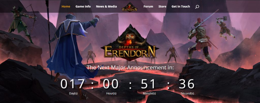 A screenshot of our Game Studio 's new game site