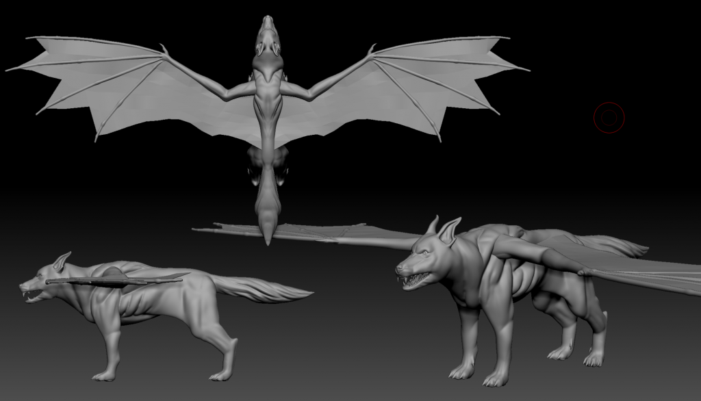 3D model of a Skyhound from 3 different angles