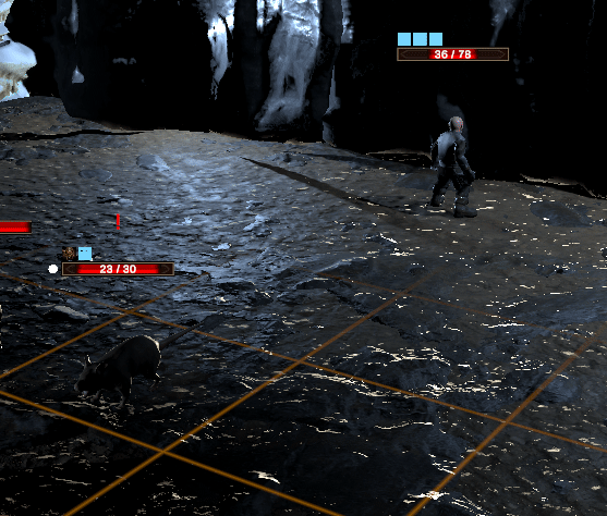 Earthen Dwarf from Depths of Erendorn performing 'Charge' in a dungen room