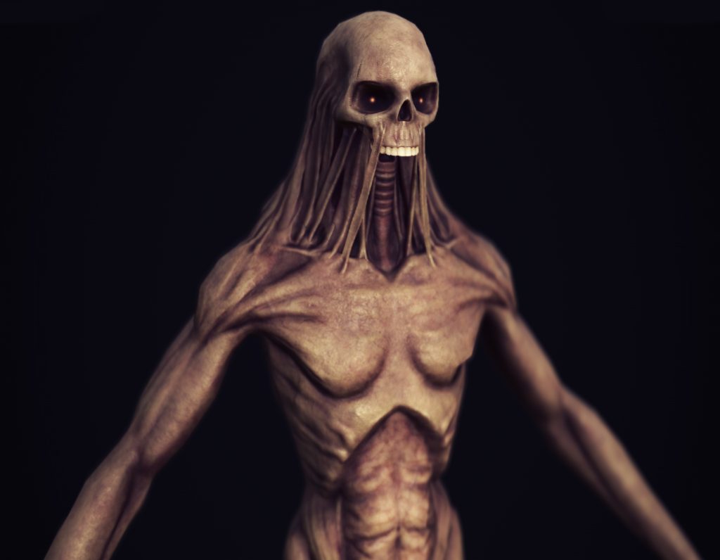 Render of a Ghoul from Depths of Erendorn with dramatic lighting