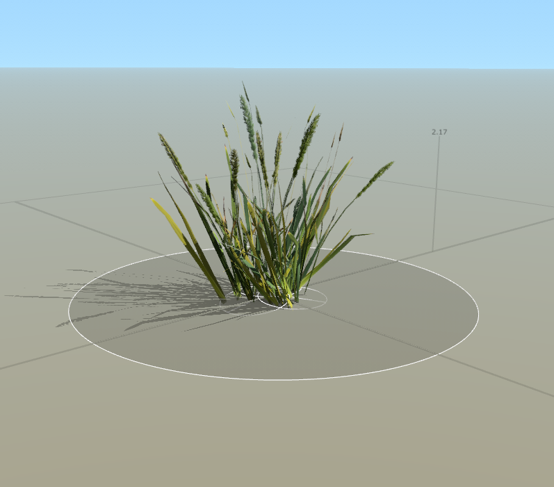 Wild grass cluster in Unity