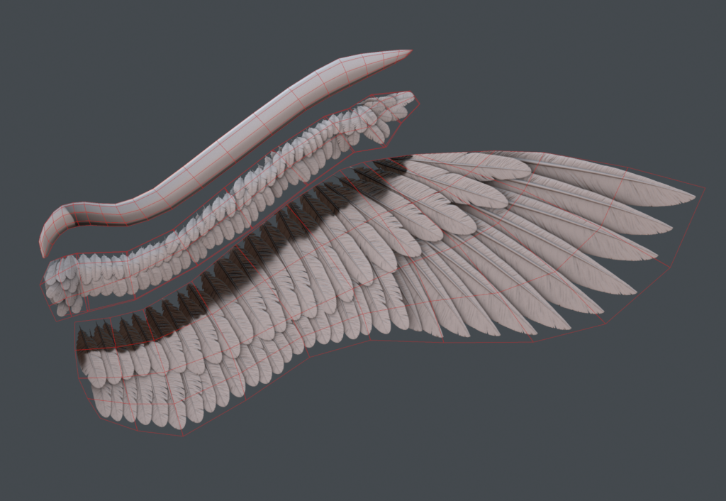 Meshes of wings for Daggerclaw Harpy