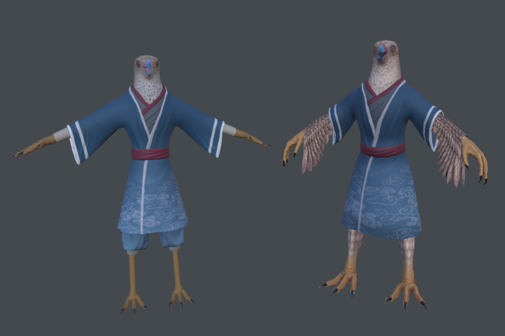 Before and after shot of the remodelled Parakaw Civilian from Depths of Erendorn
