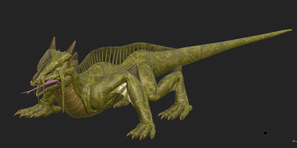 Final textured model of Swamp Lizard from Depths of Erendorn