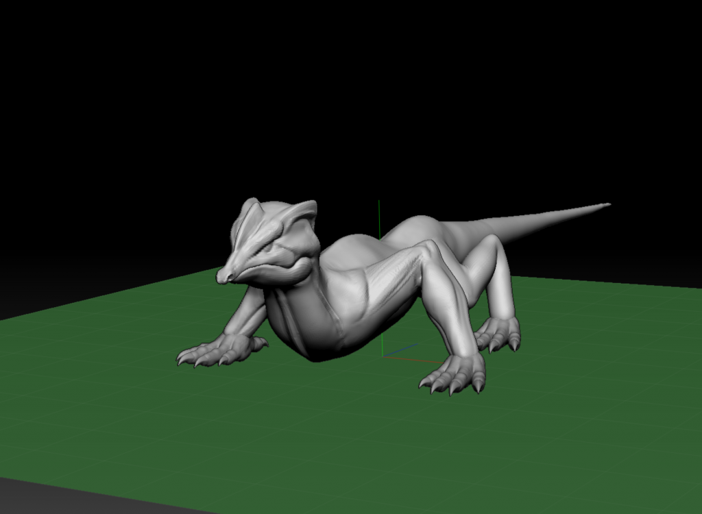 Basic blockout of a Lizard in ZBrush