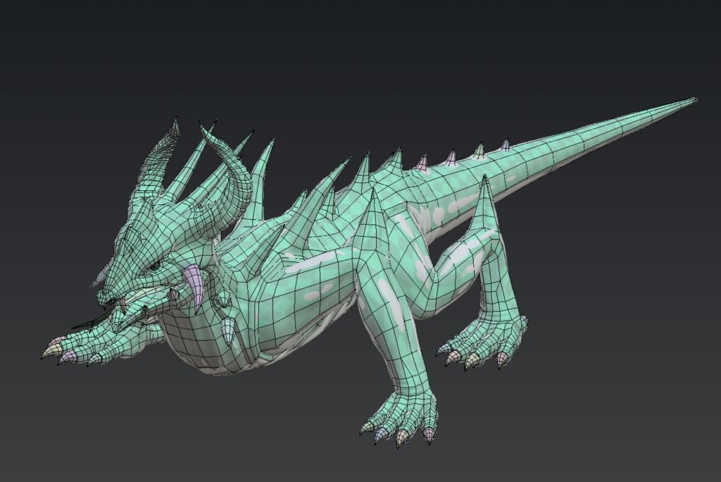 WIP retopology of Spiny Lizard from Depths of Erendorn
