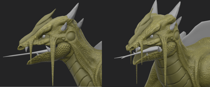 Closeup of textured head of Swamp Lizard