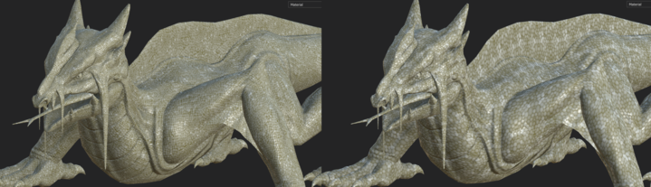 Testing tiling texture on a Swamp Lizard in ZBrush