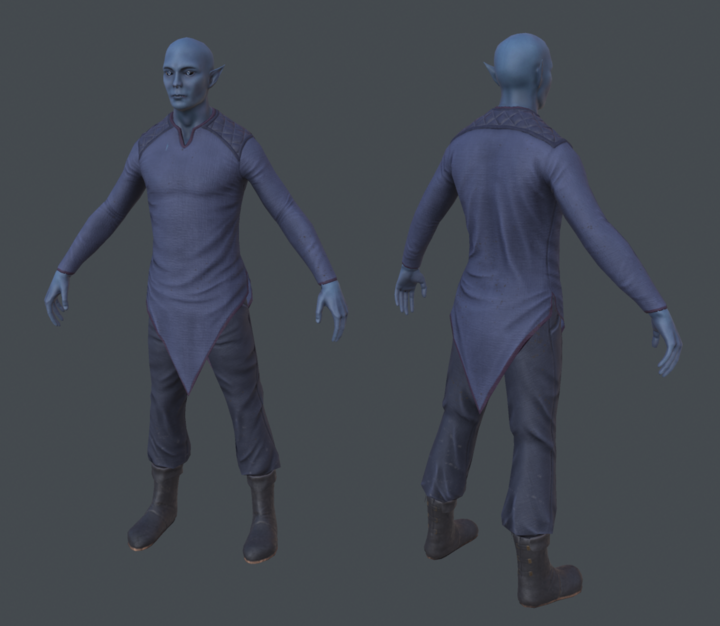 3D model of Twilight Elf Civilian from Depths of Erendorn