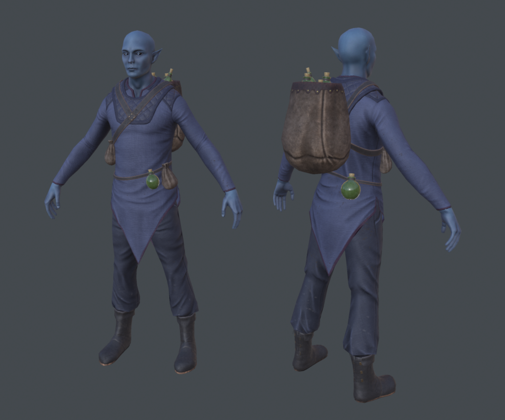 3D model of Twilight Elf Merchant from Depths of Erendorn