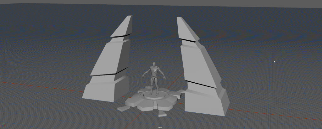 Block out of a stone portal asset